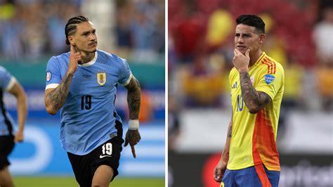 Write informative laconic excerpt under 30 words in mexican spanish for news below. Do not wrap it into quotation marks or html tags. playUruguay vs. Colombia preview: Will James & Co. reach the final? (1:00)Check out the biggest stats as James Rodriguez and Colombia take on Uruguay in the Copa América semifinals (1:00)It is October 2023, and South America&apos;s elite are in the throes of the third round of World Cup qualifiers. In the searing afternoon heat of Barranquilla, Colombia, the hosts go into the closing stages of their match leading Uruguay by two goals to one.Uruguay were beaten in their previous game, away to Ecuador, and are now on the verge of a second straight defeat. The knives are already being quietly being sharpened for new coach Marcelo Bielsa. He has forced through a generational change in the national team, and some in the Uruguayan press are unhappy that he has discarded two legends of La Celeste, Luis Suárez and Edinson Cavani. The new centre-forward Darwin Núñez has yet to score in the campaign but, in the 91st minute, Uruguay are awarded a penalty. This is a big moment.Up steps Núñez, who nervelessly blasts the ball into the top left corner; the game ends in a 2-2 draw, and Uruguay are on their way. A few days later Núñez is unstoppable, scoring one and making the other as Uruguay see off Brazil, 2-0, in one of the most commanding victories they have ever enjoyed against their giant neighbour. The following month he races away behind the defensive line to seal a memorable 2-0 win away to Argentina, and he follows that up with two goals in a 3-0 rout of Bolivia.In Uruguay&apos;s first two matches of the Copa América, Núñez finds the net against both Panama and Bolivia. In a run of six competitive games, he has helped himself to seven goals, and his international record now stands at a thoroughly respectable 13 goals in 27 games. True, as Liverpool fans will testify, he can be frustrating. Núñez has missed plenty of chances in this Copa. He can be wasteful. Sometimes he shoots when he should pass and passes when he should shoot.But Núñez&apos;s all-action, dynamic style is an excellent fit with the football that Bielsa wants to play and, with two wingers to keep him supplied, the chances should keep coming. Suarez is back in the squad. But so far, he has only made a couple of very brief appearances off the bench. He appears to be around as much for his experience as anything else. There is no doubt as to who leads the Uruguay attack.That penalty in Barranquilla was the moment when Núñez came of age as Uruguay&apos;s centre-forward. And it was also an important afternoon for another of the main names of this Copa América -- the man who stands between Núñez and Uruguay and a place in Sunday&apos;s final.playGomez: Brazil-Uruguay one of worst matches of 2024 Copa AméricaHerculez Gomez breaks down why it was so hard to watch Brazil vs. Uruguay.Colombia&apos;s failure to make the 2022 World Cup might have marked the end of the international career of James Rodríguez. He was part of the sorry process. In an astonishing run of seven games without a single goal, he played in the last four of them. His club career was moving in ever decreasing circles, ending up (for the time being) unloved and unused in Brazil. But new national team coach Nestor Lorenzo still believed, and tentatively brought him back into the squad. In the first two rounds of World Cup qualifiers Rodríguez came off the bench in the second half.Against Uruguay in Barranquilla, he started. And even though the match ended with Núñez banging in a penalty, it began with Rodríguez volleying Colombia into the lead. Come the end of the game he had proved that whatever was happening with his club, Rodríguez still had a future for his country.Keep up to date with all the results, news coverage and stories on the biggest names and teams in the United States as the tournament progresses. Copa América 2024 And now the two players meet again this Wednesday in North Carolina -- different stars, different sides, different virtues but equally important.Núñez is the bringer of chaos, all unpredictable strapping instinct and never-say-die bustling determination. Rodríguez is cerebral, almost a throwback to days when the pace of the game was slower and the old-fashioned No. 10 had time and space to work his magic. If Rodríguez has time and space, it is because he is sufficiently intelligent to create it -- one of the moments of the tournament was Colombia&apos;s opening goal against Paraguay, when he checked, gained half a yard on the defender and chipped a pass to the far post that took out the entire opposing defence.But Rodríguez also relies on the structure that his teammates provide. Colombia hide him, let him wander to find pockets of space. To make this work, the other three midfielders need to be diligent and organised, and Uruguay&apos;s dynamism in this sector will put them to the test.Similarly, Núñez needs his teammates to be on his wavelength. He wants Federico Valverde and Nicolás de la Cruz to give him defence-splitting passes from midfield, and he thrives on wingers Facundo Pellistri and Maxi Araújo getting round the back of the opposing full-backs to give him a cross that he can attack.Back in October in Barranquilla the day belonged to both Núñez and Rodríguez. That cannot happen in Charlotte. This is knockout football, and the glory cannot be shared. ,Uruguay empata 2-2 con Colombia en las clasificatorias al Mundial con penal decisivo de Darwin Núñez. Brillantes actuaciones lo posicionan como goleador en Copa América.