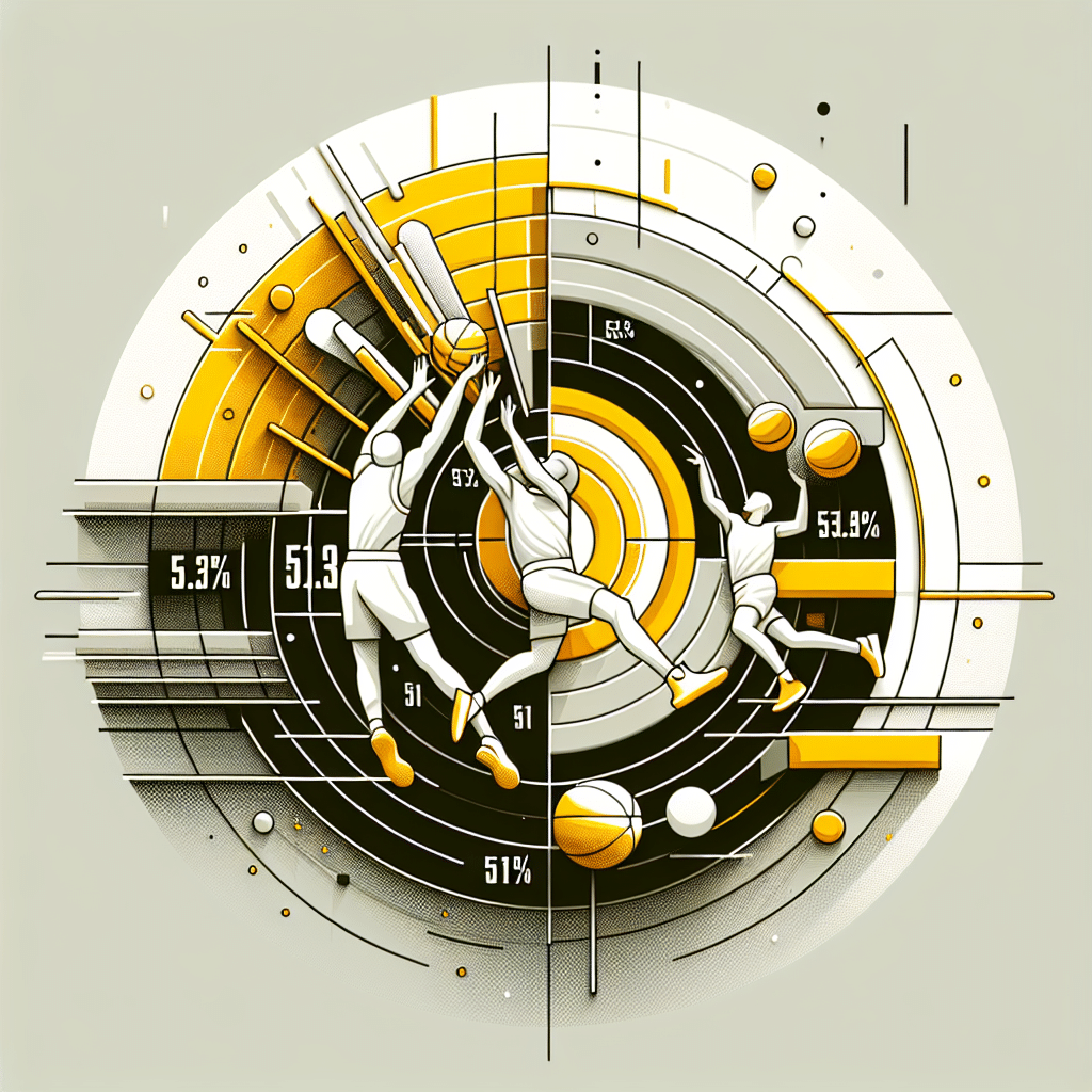 El baloncesto moderno brilla con un 53.8% en tiros efectivos y un 51.1% en triples, exaltando la precisión y estrategia en cancha.