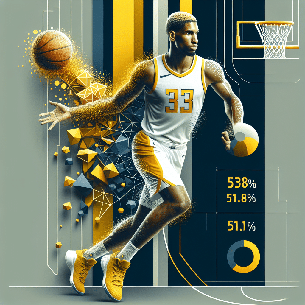 El jugador impresiona con un 53.8% de tiros efectivos y domina desde la línea de triples con un 51.1%. Es un as en fantasía.