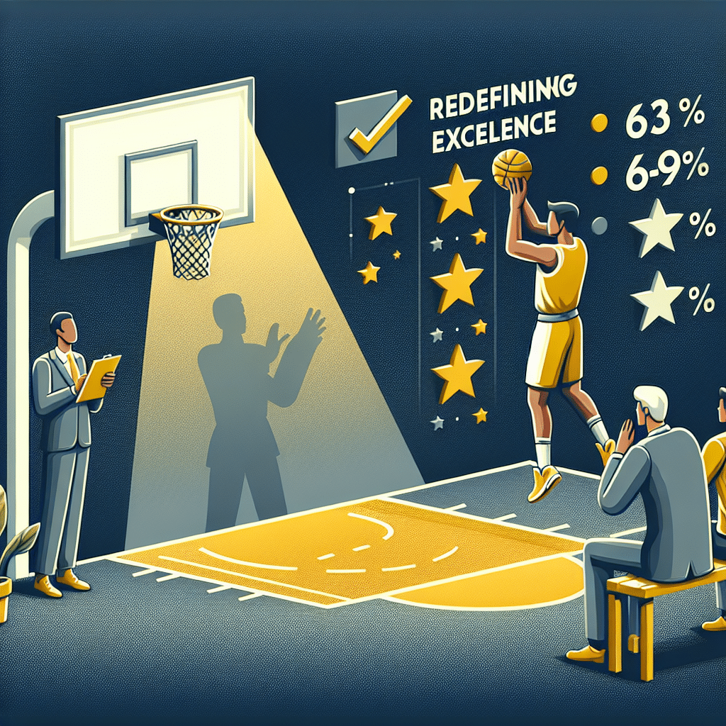 Jugando como un verdadero MVP, este talento destaca con un eFG% impresionante de 63.9% y versatilidad en triples, redefiniendo la excelencia.