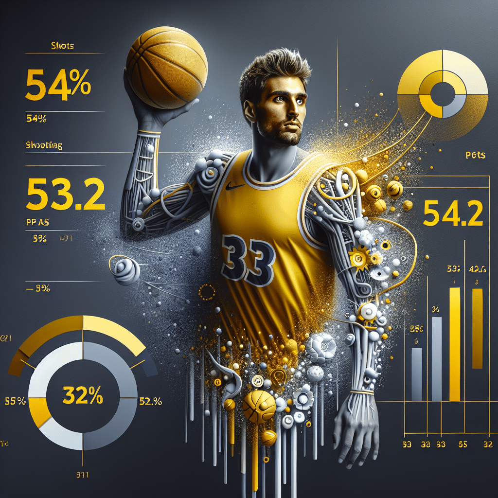 El jugador brilla con un 54.5% de tiros efectivos y 53.7% desde tres puntos. En fantasía, promedia 32.2 puntos por juego.