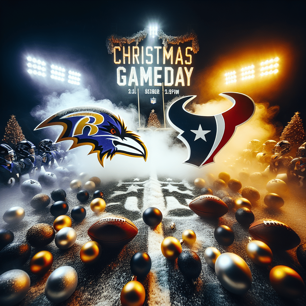 Ravens y Texans se preparan para un enfrentamiento épico en el Chrismas Gameday. Adrenalina y estrategia en juego esta temporada festiva.