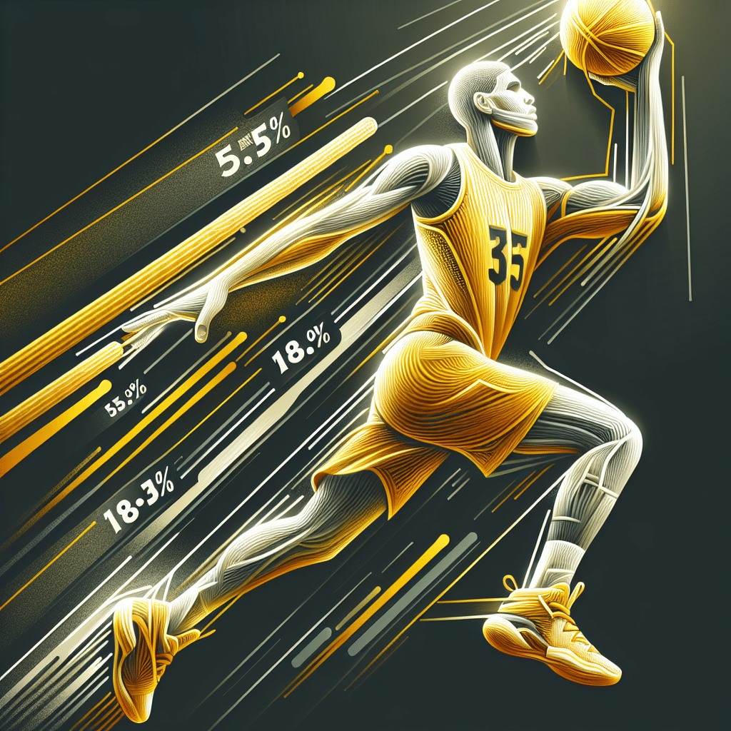 El jugador brilla con un 55.5% de tiros efectivos y un 18.3% en triples, clave para el baloncesto moderno.