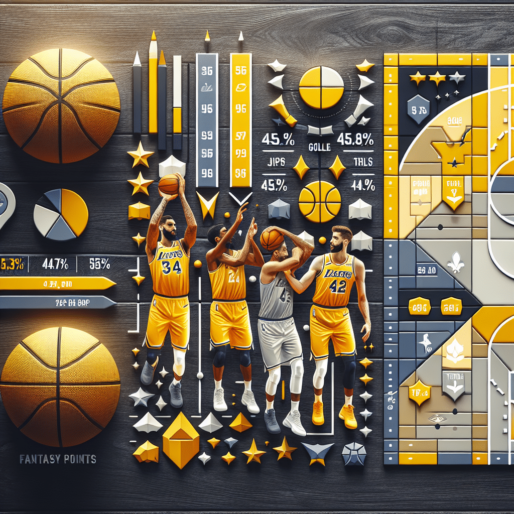 Juego destacado: 45.7% en tiros de campo y triples reflejan estrategia ofensiva clave, mientras los puntos de fantasía cautivan a fans del baloncesto.