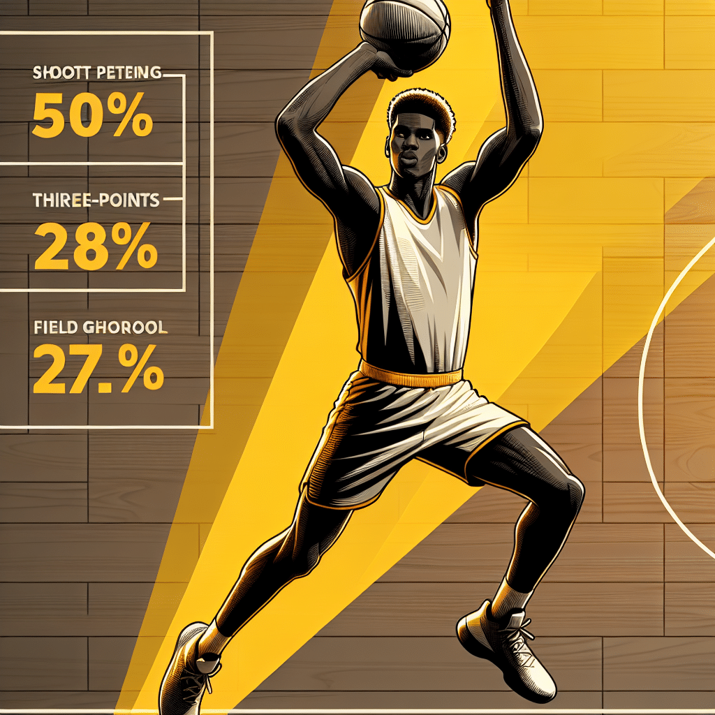 Jonathan Kuminga brilla en el tablero con un 50% en tiros y un 27.1% en triples, consolidando su talento en cada juego.