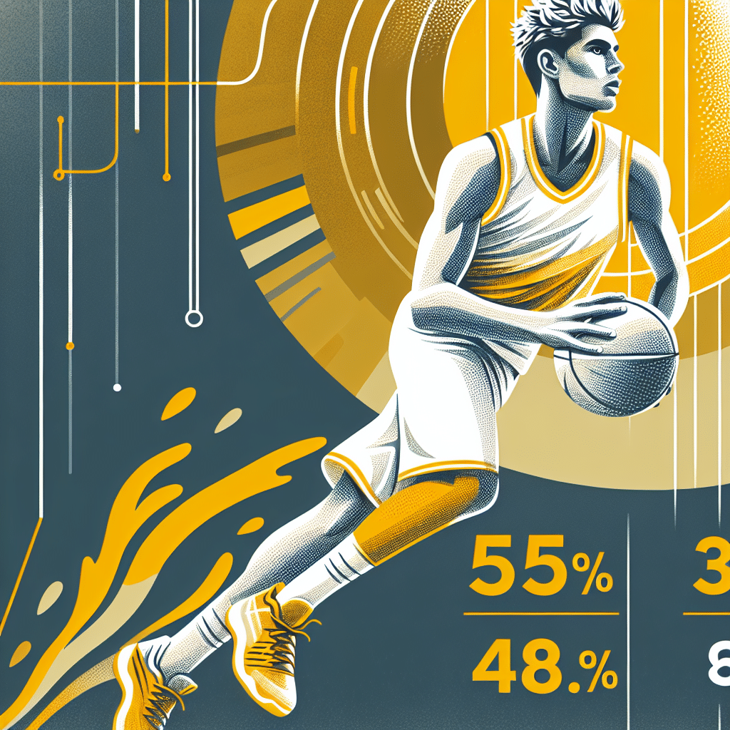 Victor Wembanyama deslumbra con un 57.5% en tiros efectivos y 48.2% en triples. La nueva promesa del baloncesto brilla con 55.1 puntos fantasía.