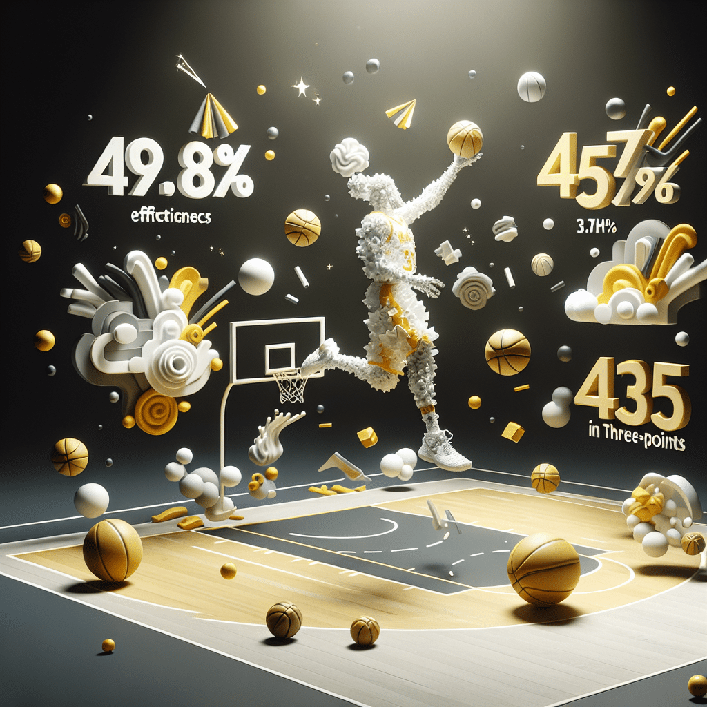 El dominio en la cancha: 49.8% de efectividad, 45.8% en triples y 43.5 puntos de fantasía; una máquina de impacto.