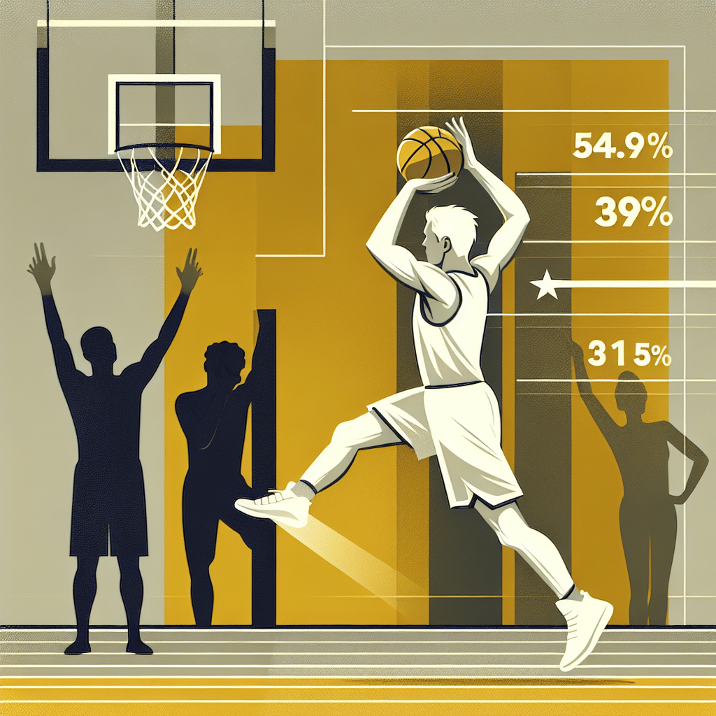 El jugador encesta efectivamente: 54.9% en campo y un promedio de 31.6 puntos de fantasía por juego aseguran su dominio en la cancha.