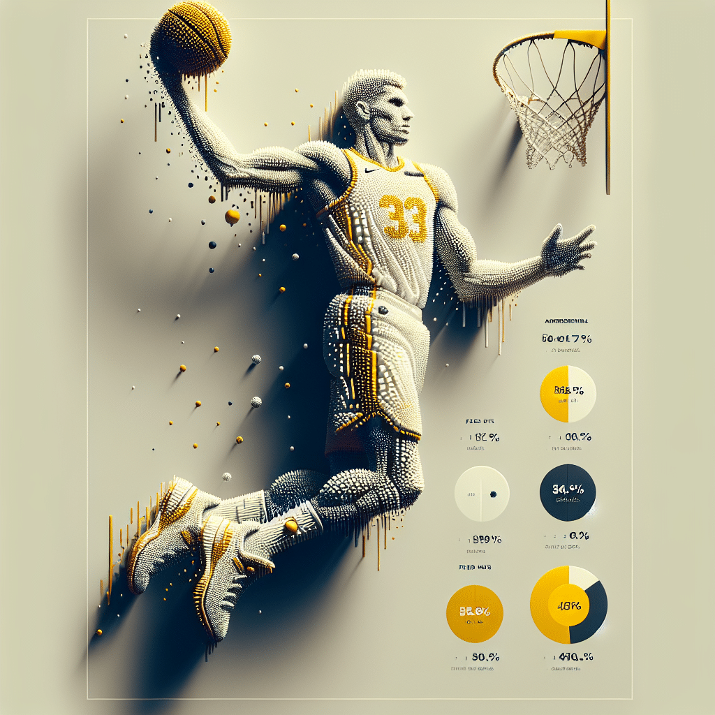 Victor Wembanyama deslumbra con un 56.7% en tiros de campo y 49.0% en triples, mostrando su extraordinaria eficiencia y versatilidad en la cancha.