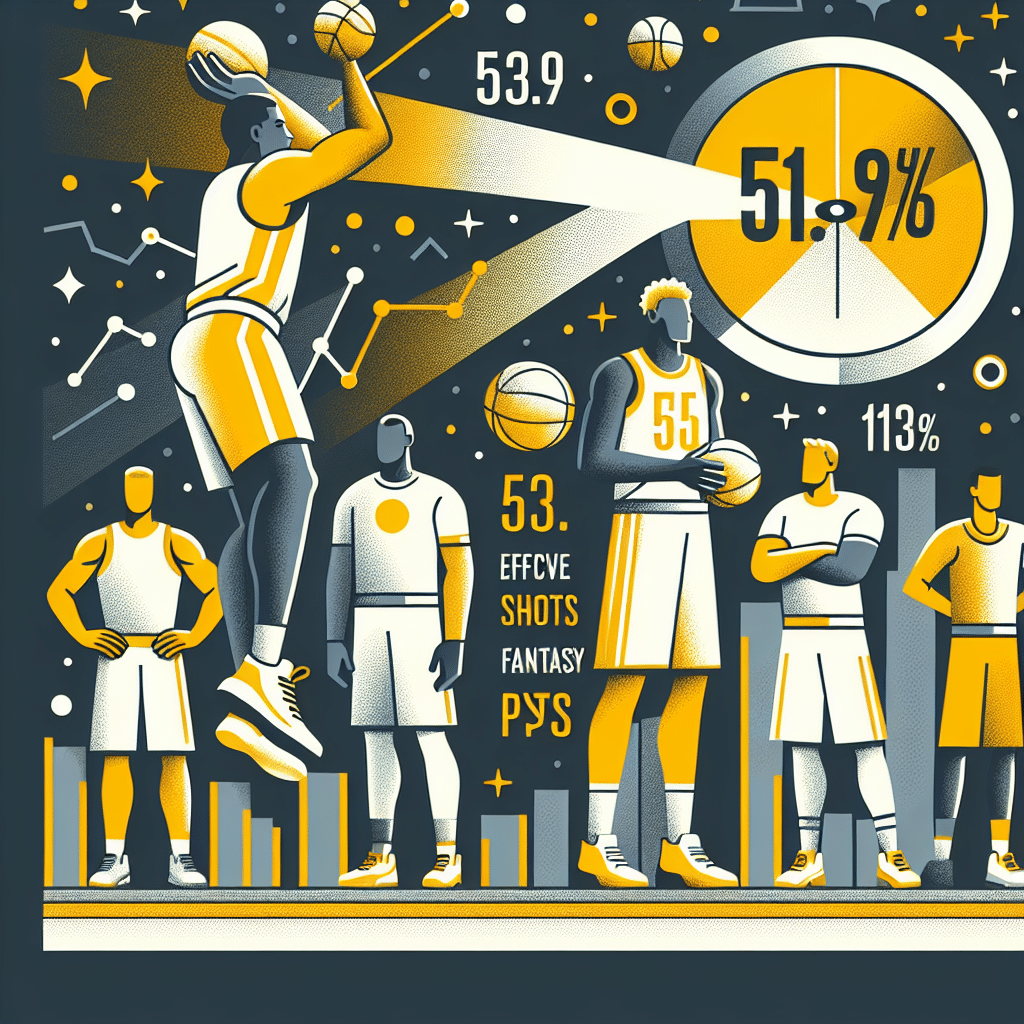 Los jugadores de baloncesto destacan con 51.9% en tiros efectivos y 43.8 puntos fantasía, mostrando su impacto crucial en el juego moderno.