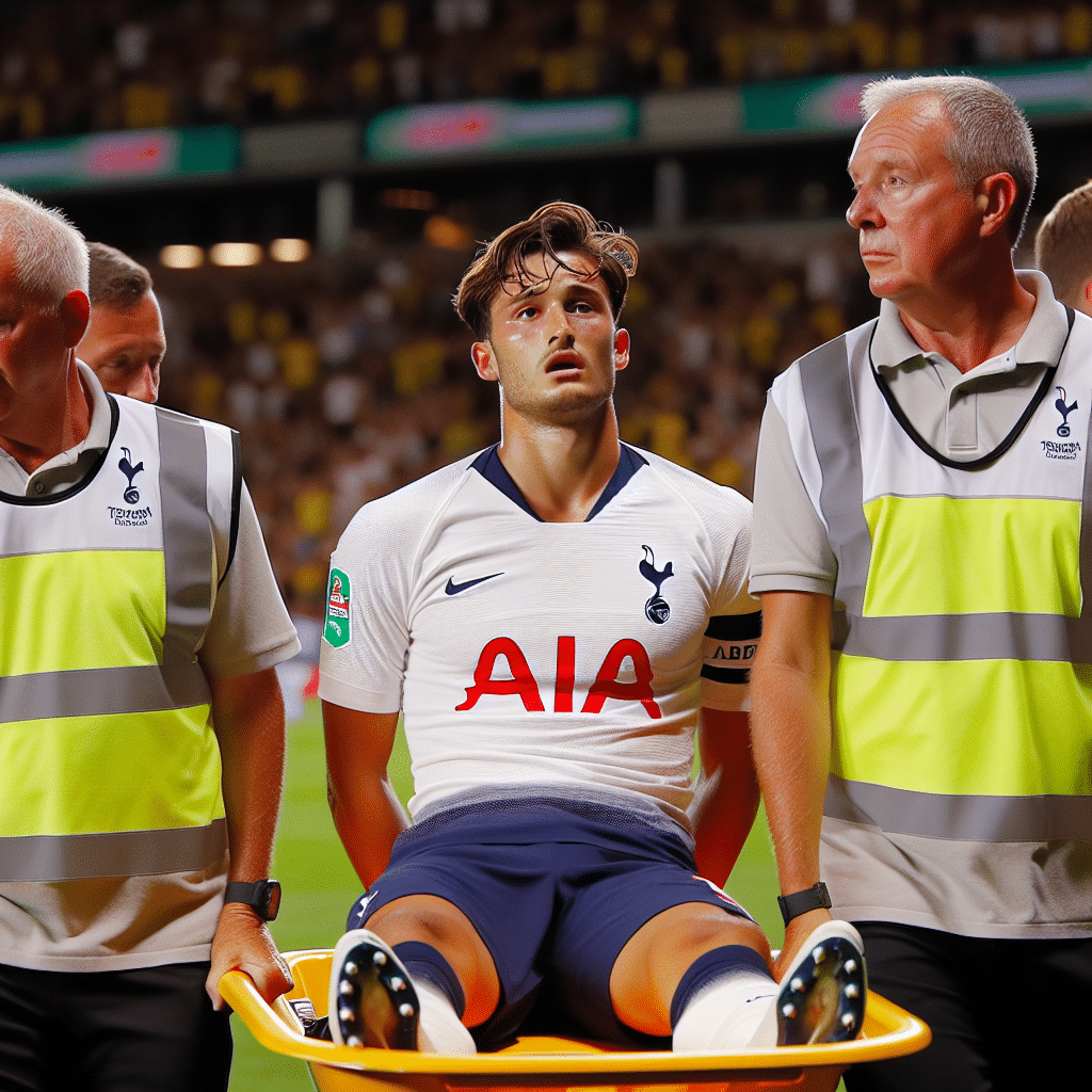 Bentancur del Tottenham sale en camilla tras choque en la Carabao Cup. La lesión deja incertidumbre en el empate sin goles ante Liverpool.